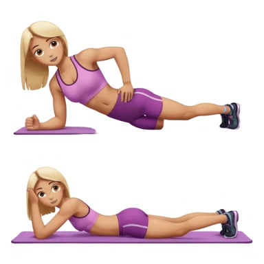 girl working out abs workout plank  sticker