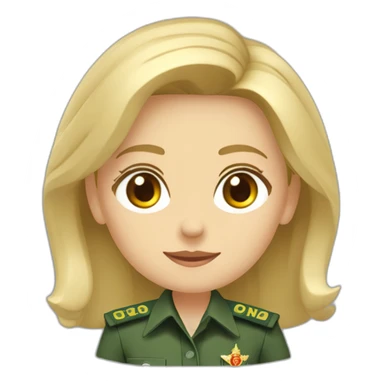 Mujer rubia coleta guardia civil sticker