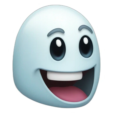 Zany face + ghost sticker