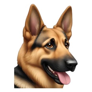 Berger allemand avec écouteurs  sticker