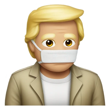 trump with bandage sticker