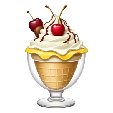 banana split ice cream sundae   sticker