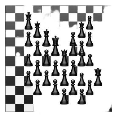 chess board with strictly black and white squares only, no other colors, no chess pieces, just alternating black and white squares sticker
