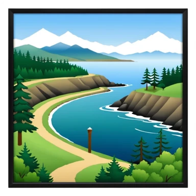 Port Angeles townscape and nature trail sticker