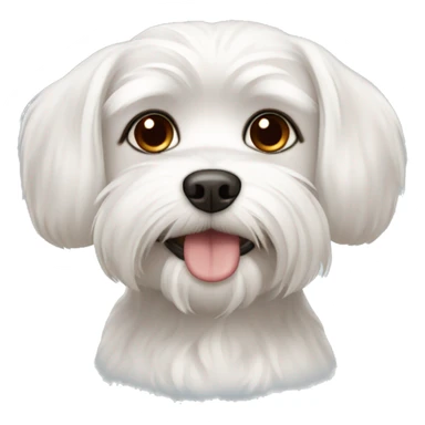 Maltese dog with brown ears sticker