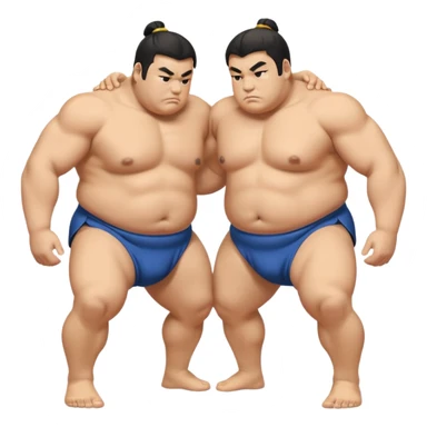 Two sumo wrestlers bowing to each other sticker