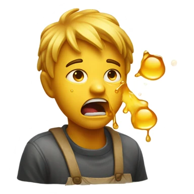 throwing up honey sticker