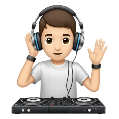 Niño músico DJ en un concierto  sticker