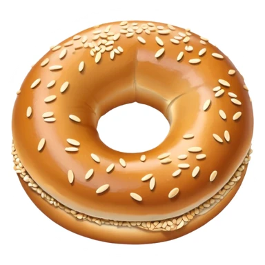 Happy bagel sticker