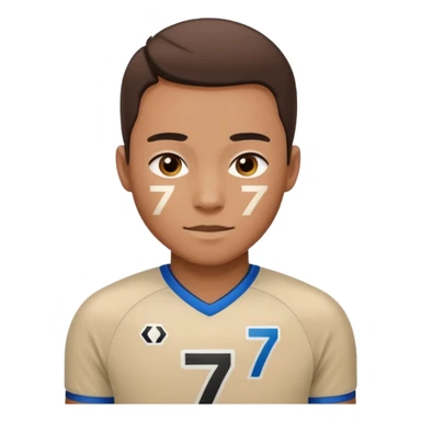 Number 7 Printed Athlete sticker