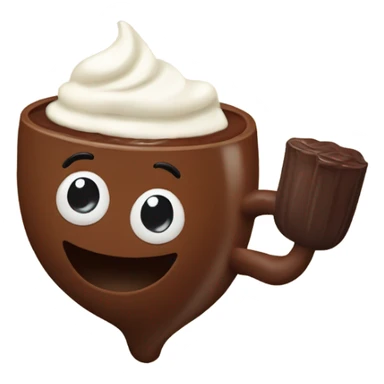 Cocoa with cream sticker