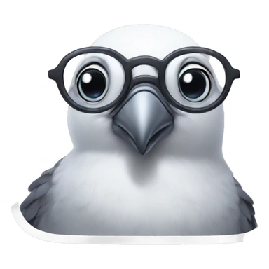 Cute Pigeon wearing glasses sticker