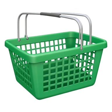 AN EMPTY GREEN SHOPPING BASKET sticker