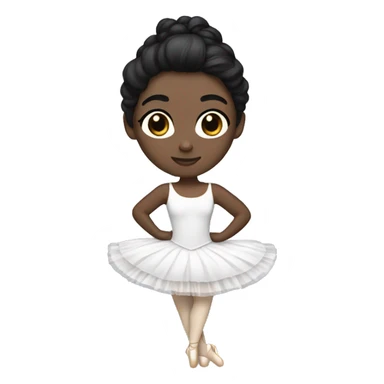 Black haired white skin ballerina sticker