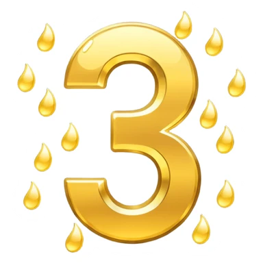 golden number fives raining down sticker