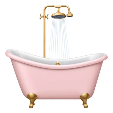 Pale pink bathtub and shower sticker