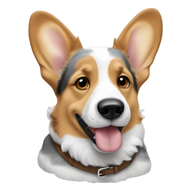 Merle welsh corgi on his back sticker