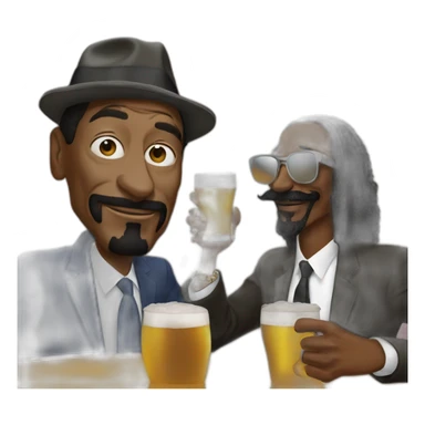 snoop dogg having a beer with Sarkozy sticker