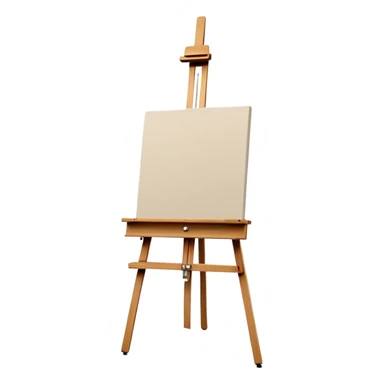 Cinematic Realistic image of a pristine canvas mounted on a sturdy wooden easel, with the canvas’ smooth surface and the easel’s detailed grain rendered in soft natural light, evoking a quiet moment of creative anticipation sticker