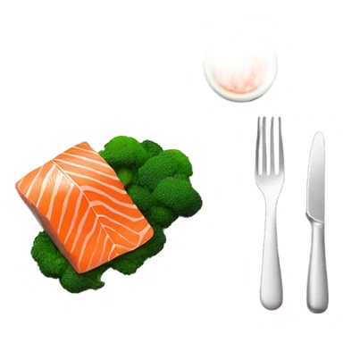 salmon and broccoli sticker