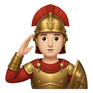 an ancient roman republic soldier saluting sticker