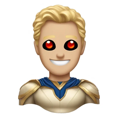 super homelander from "the boys" series with red eyes  sticker
