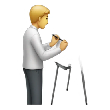 Man writing on a marker board sticker