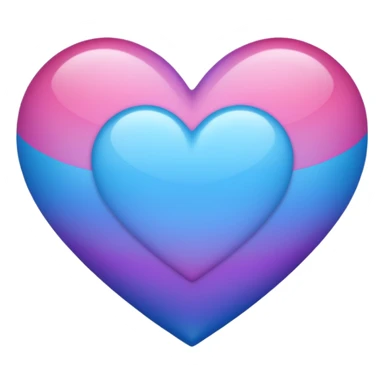 Pink purple blue heart bi flag sticker