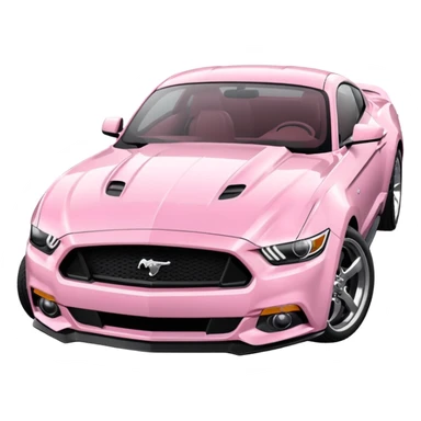 Light pink mustang sports car sticker