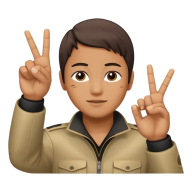 yellow hand doing the three fingers up salute from the hunger games sticker