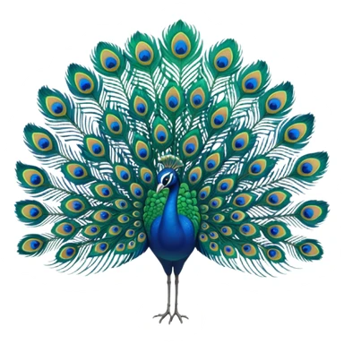 create a single peacock feather emoji sticker