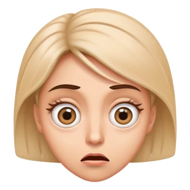 Woman looking perplexed with spiral eyes and dizzy expression sticker