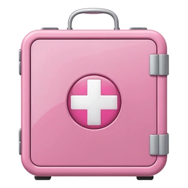 
pink first aid kit cabinet front glass sticker