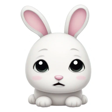 cute sad bunny sticker