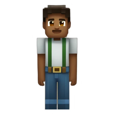 Enfant avec minecraft sticker