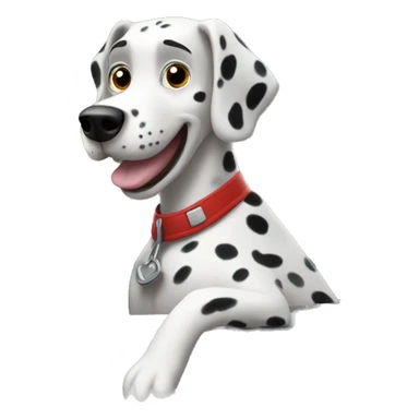 Dalmation driving sticker
