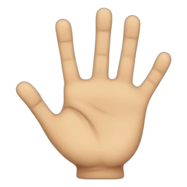 hand with four fingers sticker
