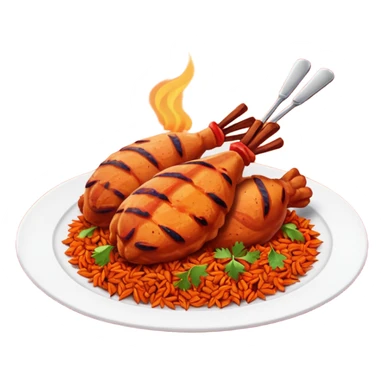 chicken tandoori with  tandoori redmasala rice sticker