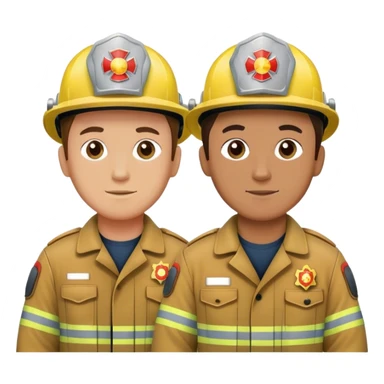 Fireman and Paramedic standing together sticker
