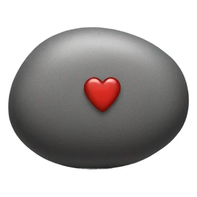 pebble with heart sticker