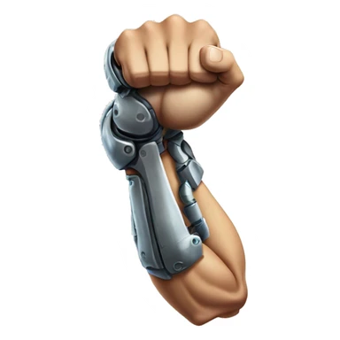 Cyborg arm and bicep with flexing shock sticker