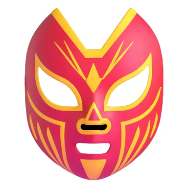 teal and orange luchador mask sticker