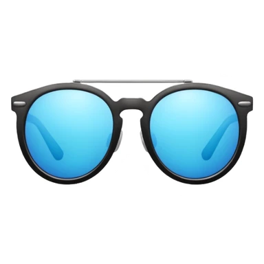 Sunglass emoji but with white glasses sticker