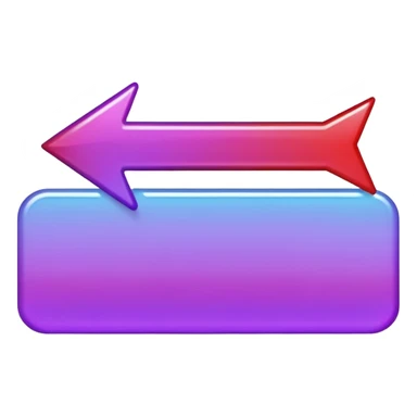color gradient between red and purple glitter arrow left sticker