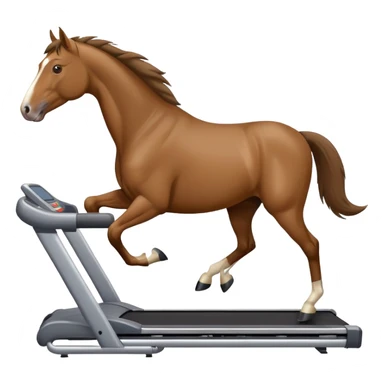 horse running on treadmill with 4 legs sticker