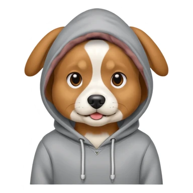 dog wearing a hoodie ￼ sticker