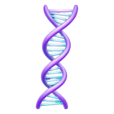 Purple DNA double helix sticker