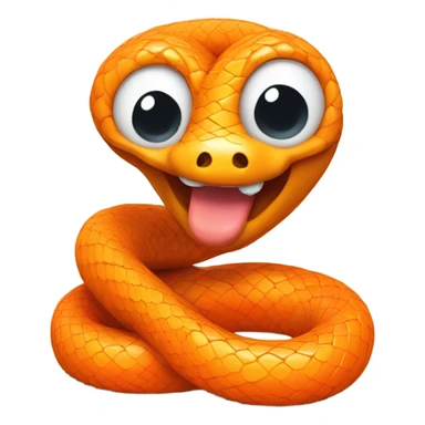 Cute Chinese new year snake with oranges sticker