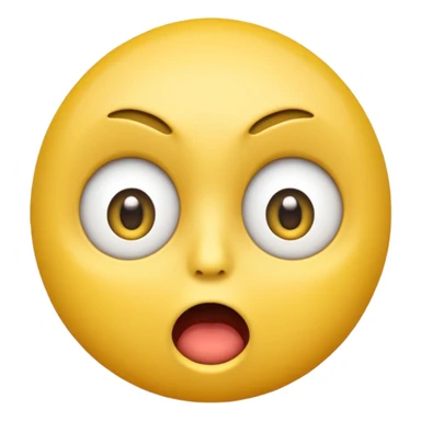 shocked emoji, cartoonish, exaggerated surprise, yellow face, no text sticker