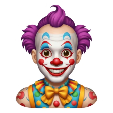 clown with tattoos sticker